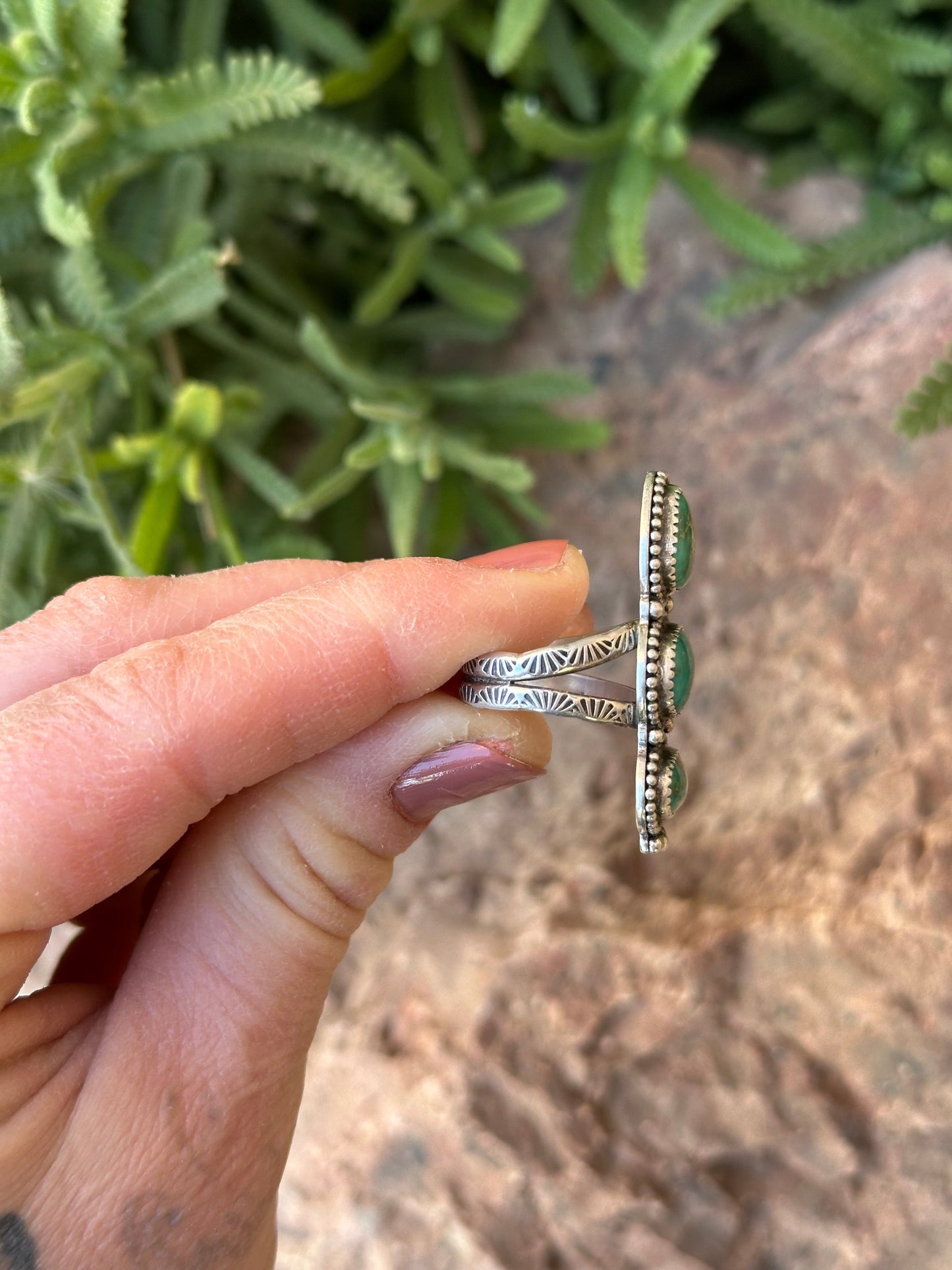 Royston triple stone ring - size 6 3/4