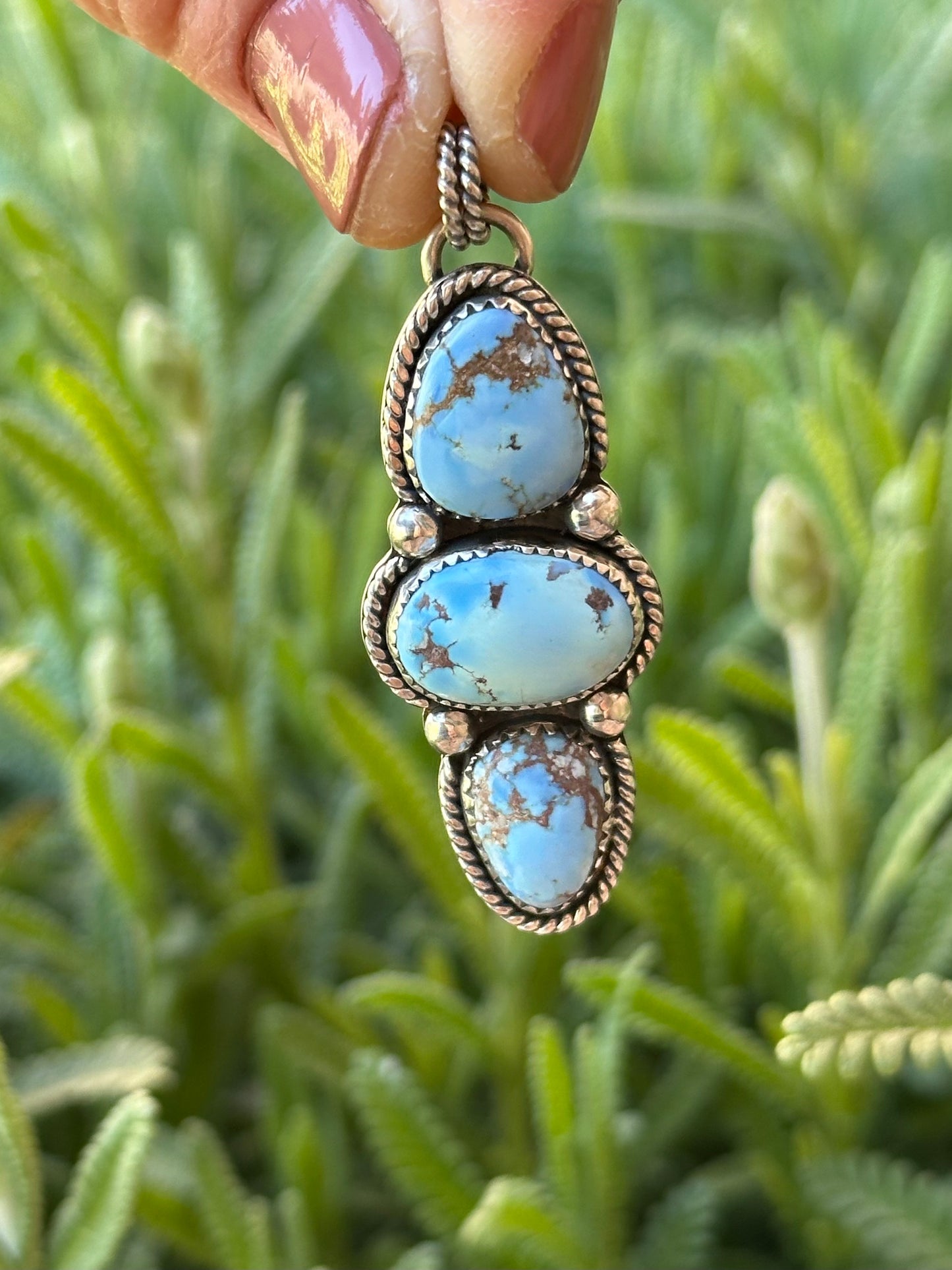 3 Stone Golden Hill Pendant