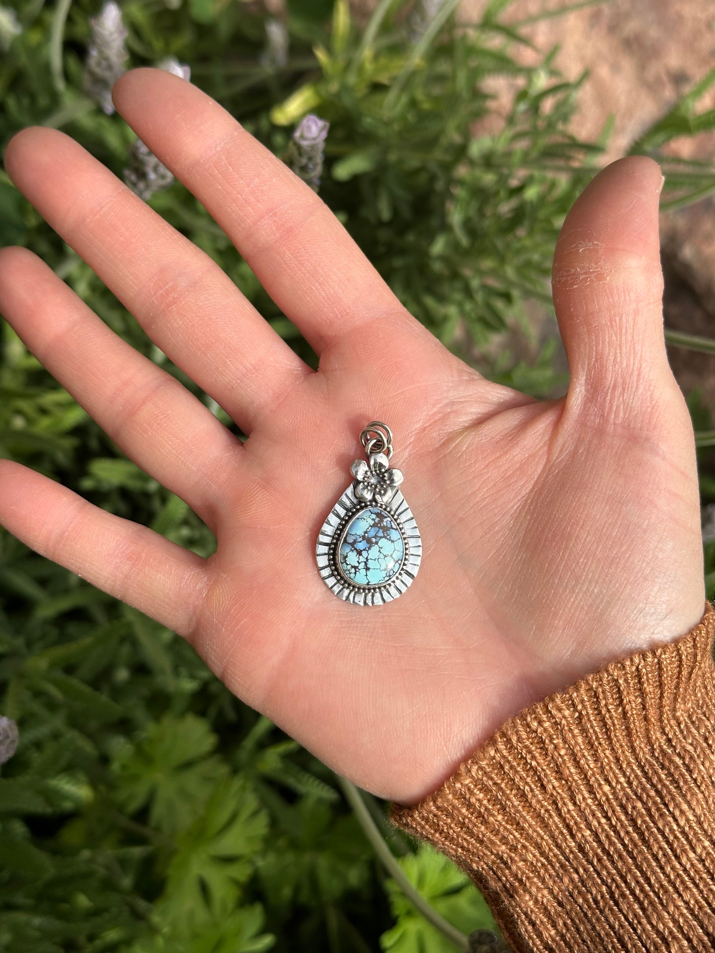 Golden Hill Flower Ray Pendant