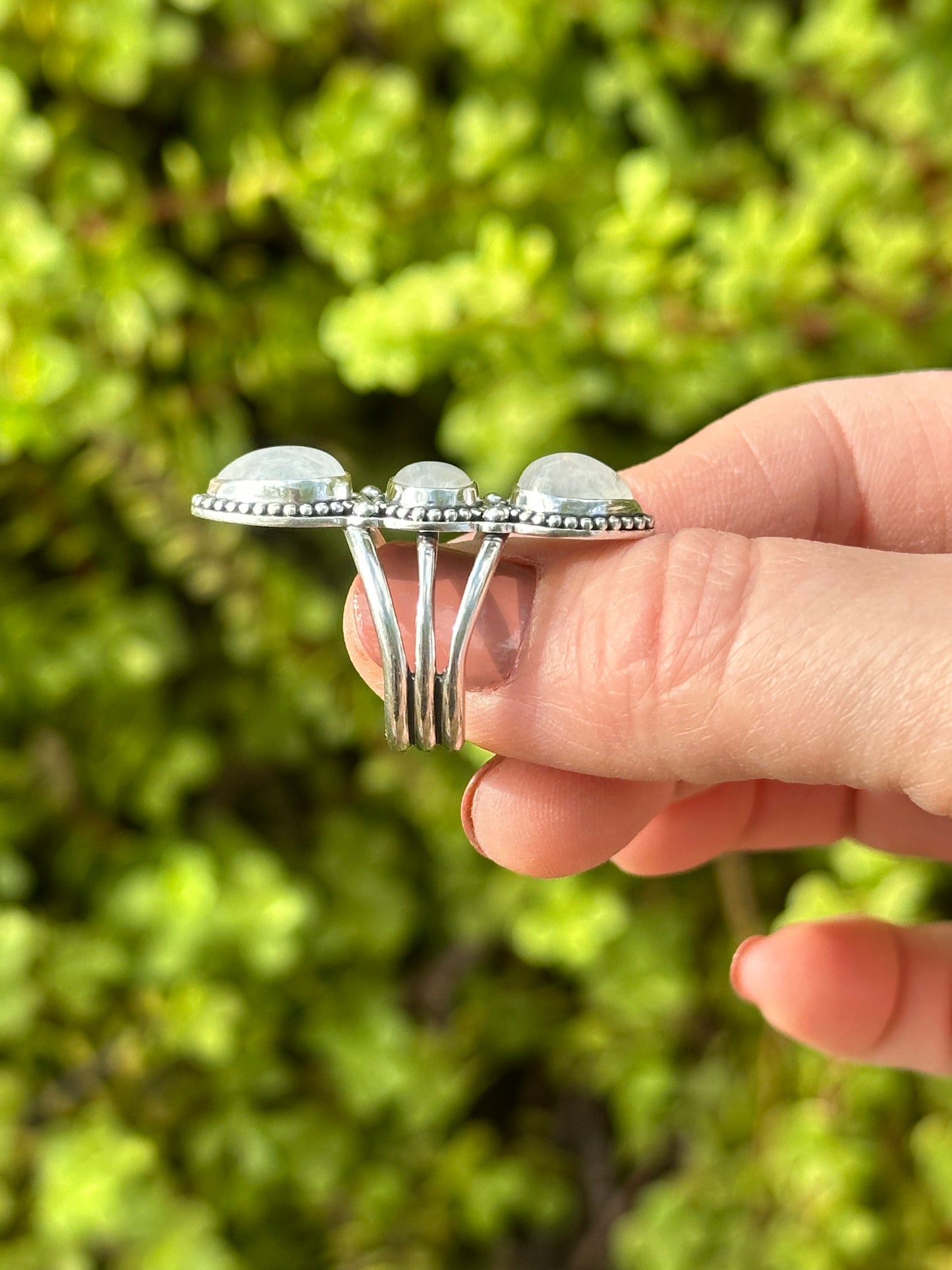 Rainbow Moonstone Ring, Size: 7.25